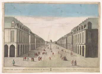 Gezicht op een plein te Sint-Petersburg