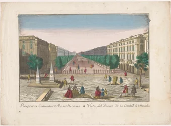 Gezicht op een promenade te Marseille