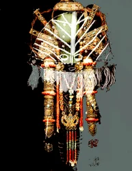 AFRICAN MASKS COLLAGE, 2018 (gemengde techniek)