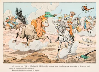 Outfit van Franse troepen door de tijden heen: Huzaren tijdens de Egyptische Campagne (1798-1801) onder Napoleon Bonaparte, Privécollectie