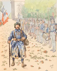 Le triumphe du poilu (allegorie van het Franse leger dat hulde brengt aan de harige)