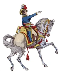 Napoleon te paard - lithografie door Job (Jacques Onfroy de Breville) uit 