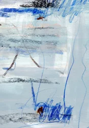 Koele blauwe abstractie