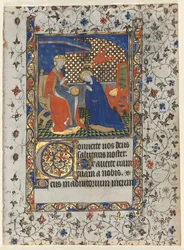Bifolio uit een getijdenboek: Kroning van de Maagd